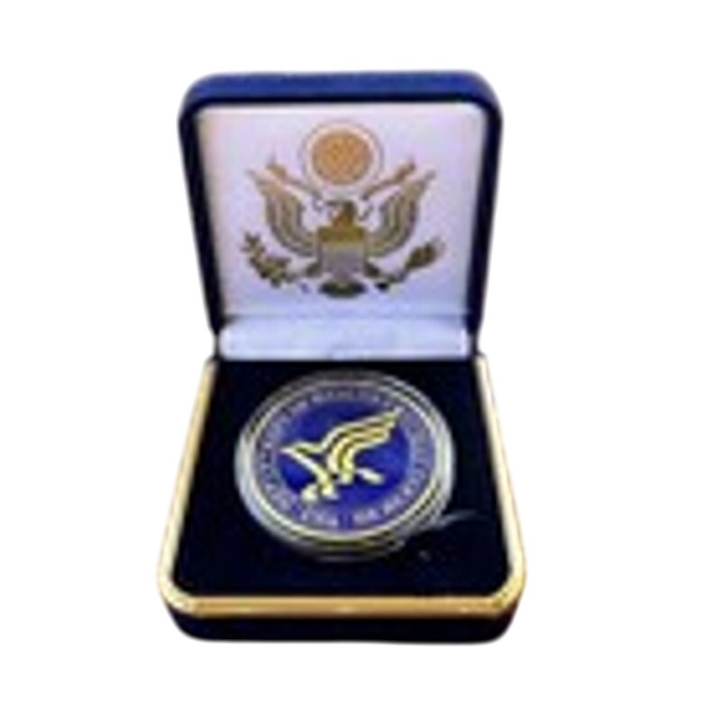 Department of Energy (DOE) Challenge Coin With Blue Velvet Case. Fast Shipping!