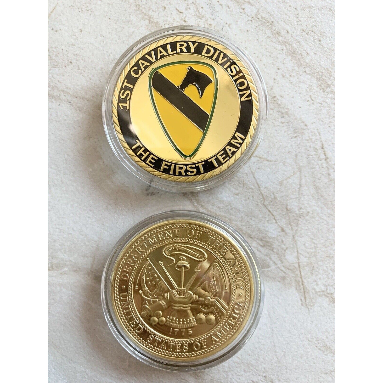 US Army First 1st Cavalry Combat Division Regiment Cav Military Challenge Coin