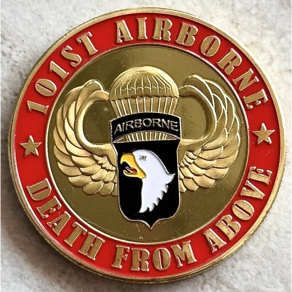 2pcs Army Rank Captain O-3 And Airborne DEATH From Sbove The USA CHALLENGE COIN