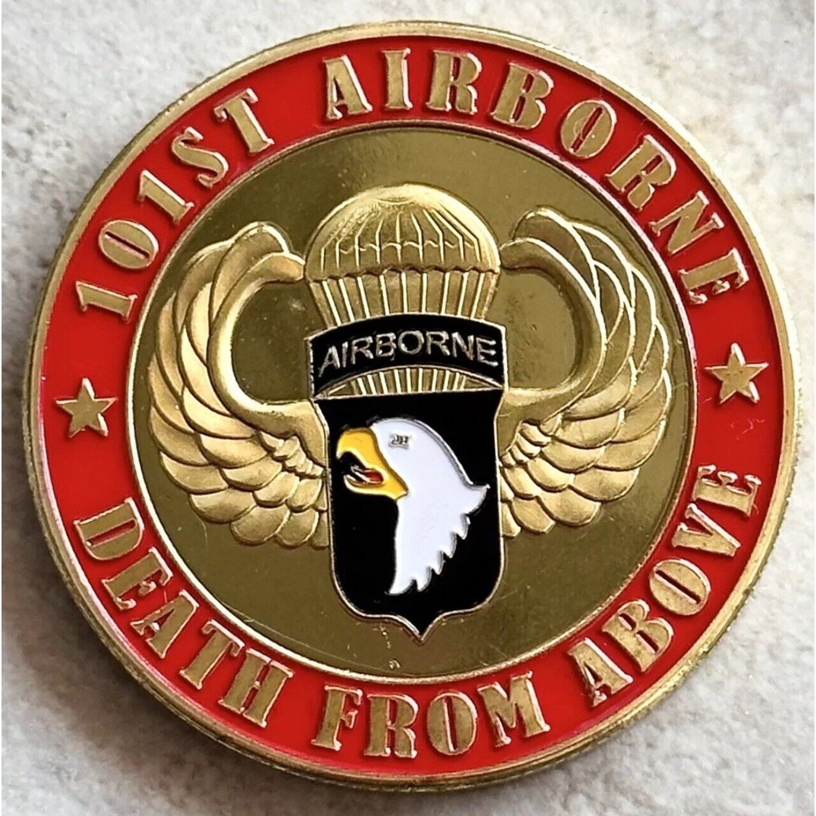 2pcs Army Rank Captain O-3 And Airborne DEATH From Sbove The USA CHALLENGE COIN