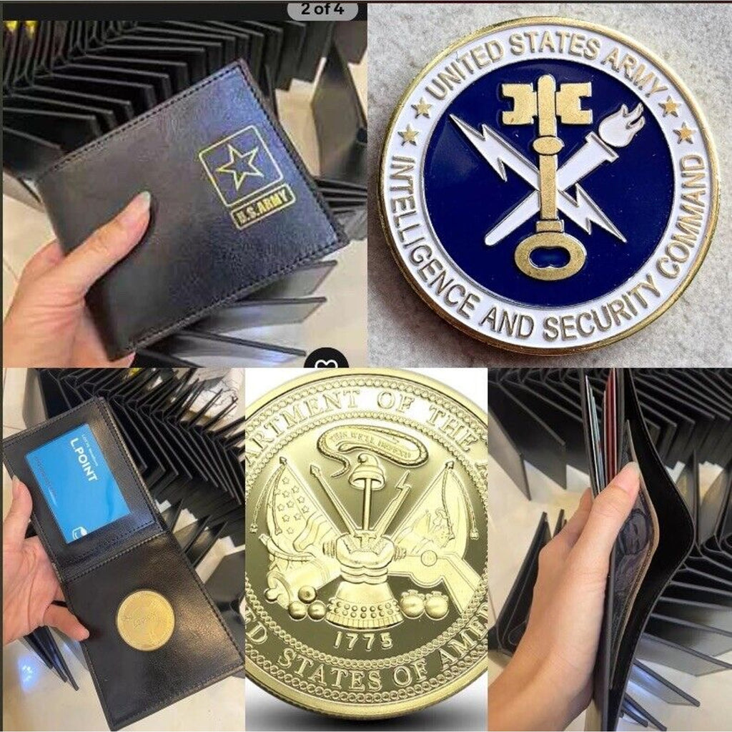 US ARMY INTELLIGENCE AND SECURITY COMMAN w/Credential coin holder wallet