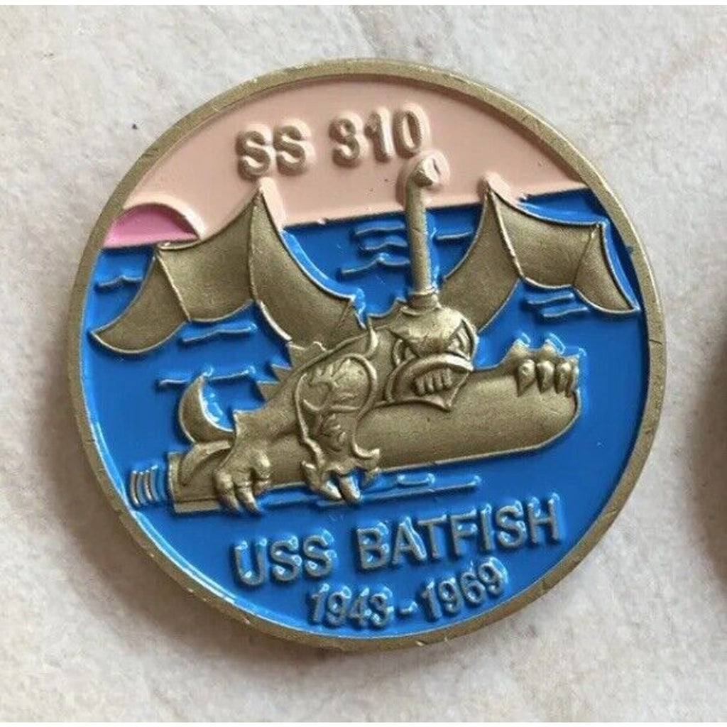 Rare USS Batfish SS 310 Submarine Challenge Coin USN