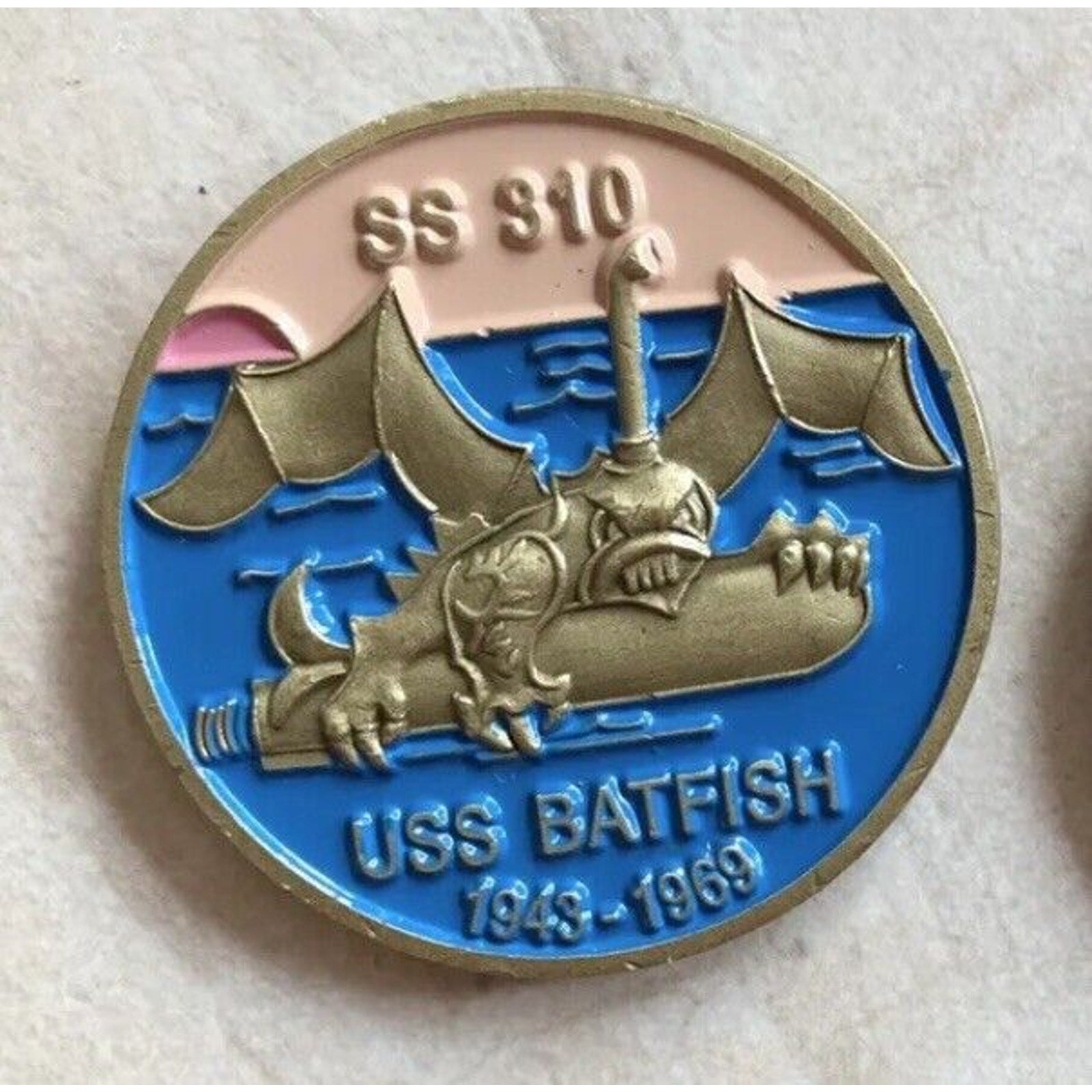 Rare USS Batfish SS 310 Submarine Challenge Coin USN