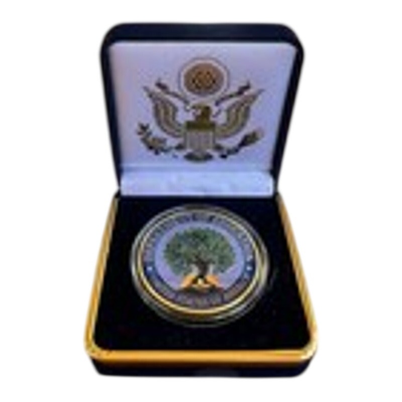 Department of Energy (DOE) Challenge Coin With Blue Velvet Case. Fast Shipping!