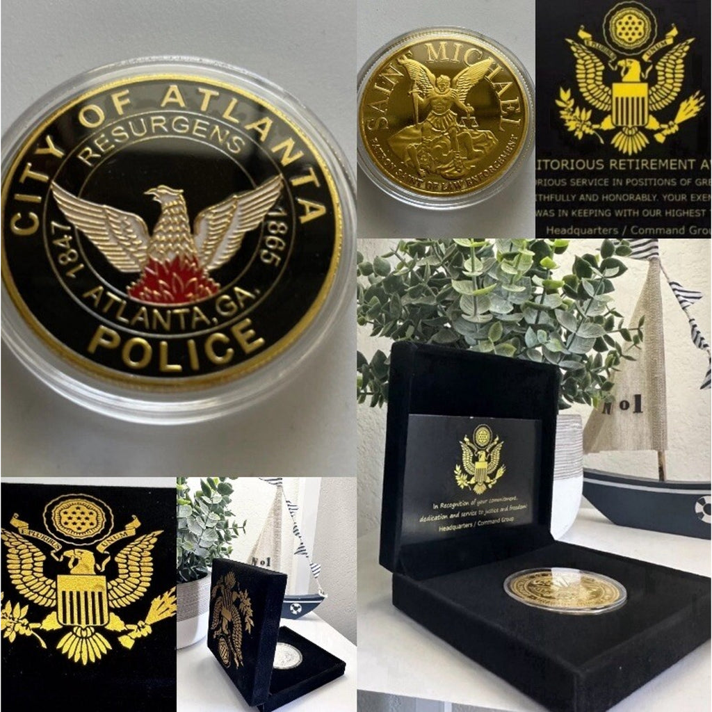 CITY OF ATLANTA POLICE RESURGENS Challenge Coin With Retirement Award