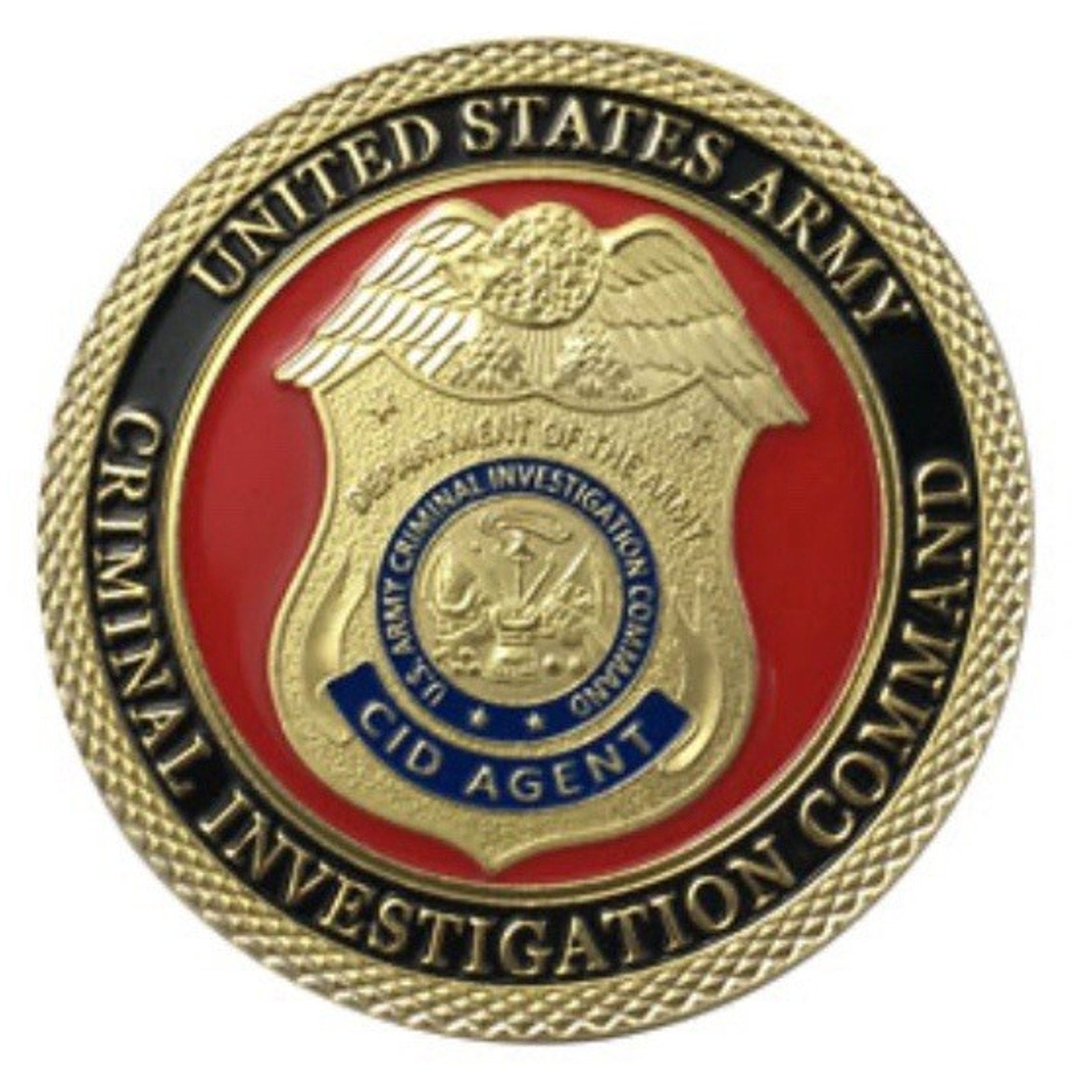 2pcs Army Rank 2LT 2nd O-2 And Criminal Investigation Command Coin