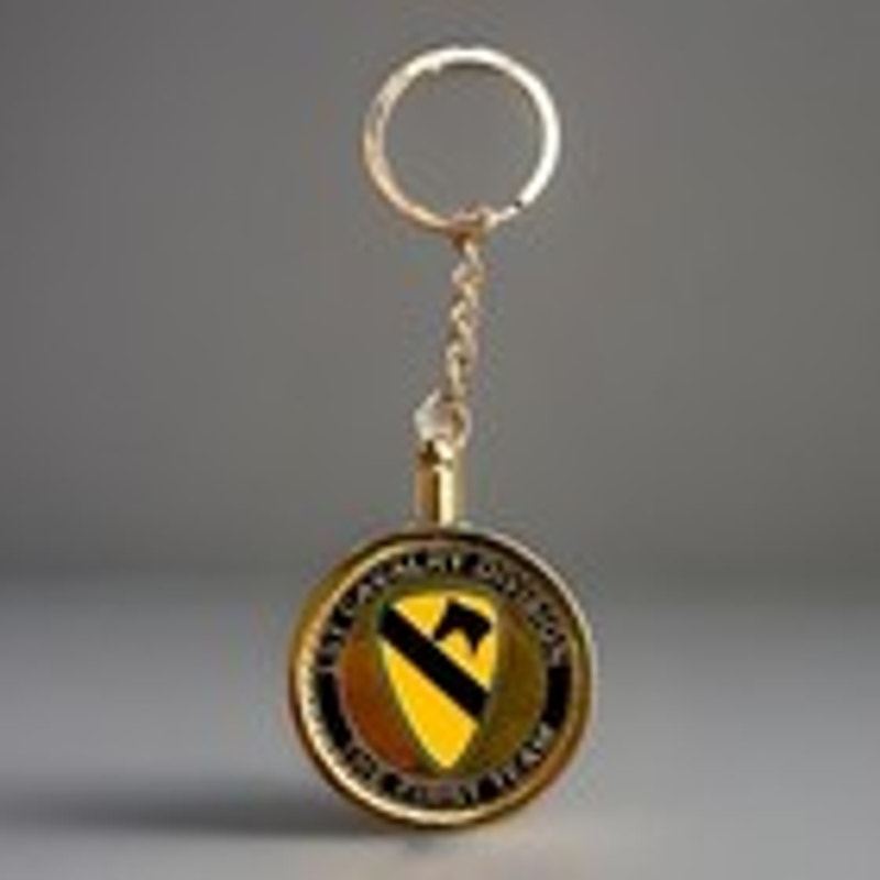 Fort Hood - 1st Calvary Division Challenge Coin Keychain US Army