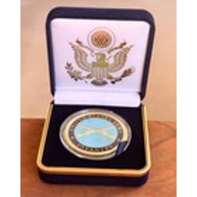 Department of Energy (DOE) Challenge Coin With Blue Velvet Case. Fast Shipping!