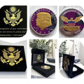 Trump Election 2020 Gold and Silver MAGA Plated President Trump 2024 Coin USA