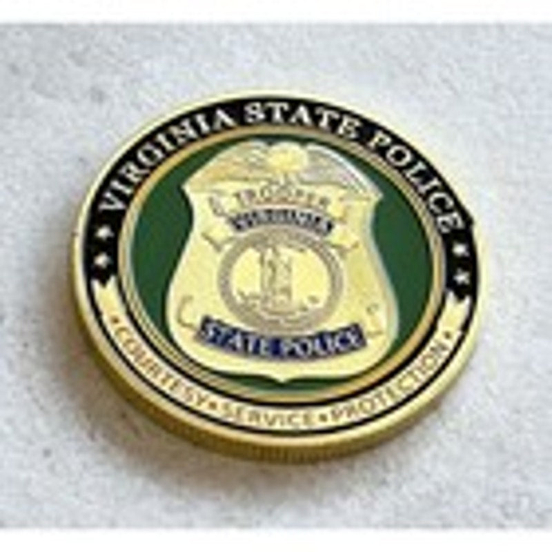 VIRGINIA STATE POLICE Challenge Coin With Special Velvet Case New!