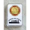 United State MARINE CORPS FIRE RESCUE SERVICE USMC Challenge Coin With Case