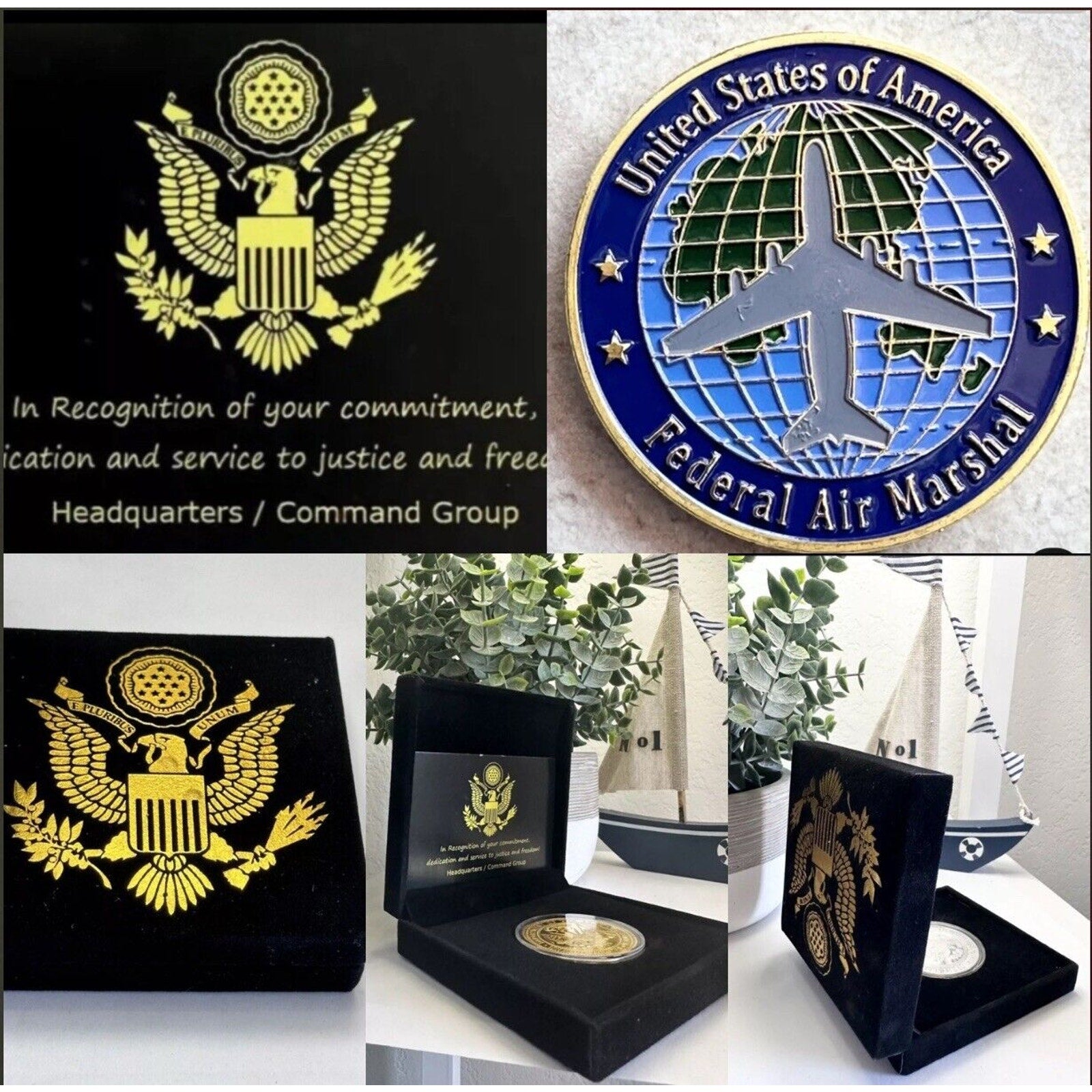 U S Federal Air Marshal Special Agent Police Challenge Officer Coin