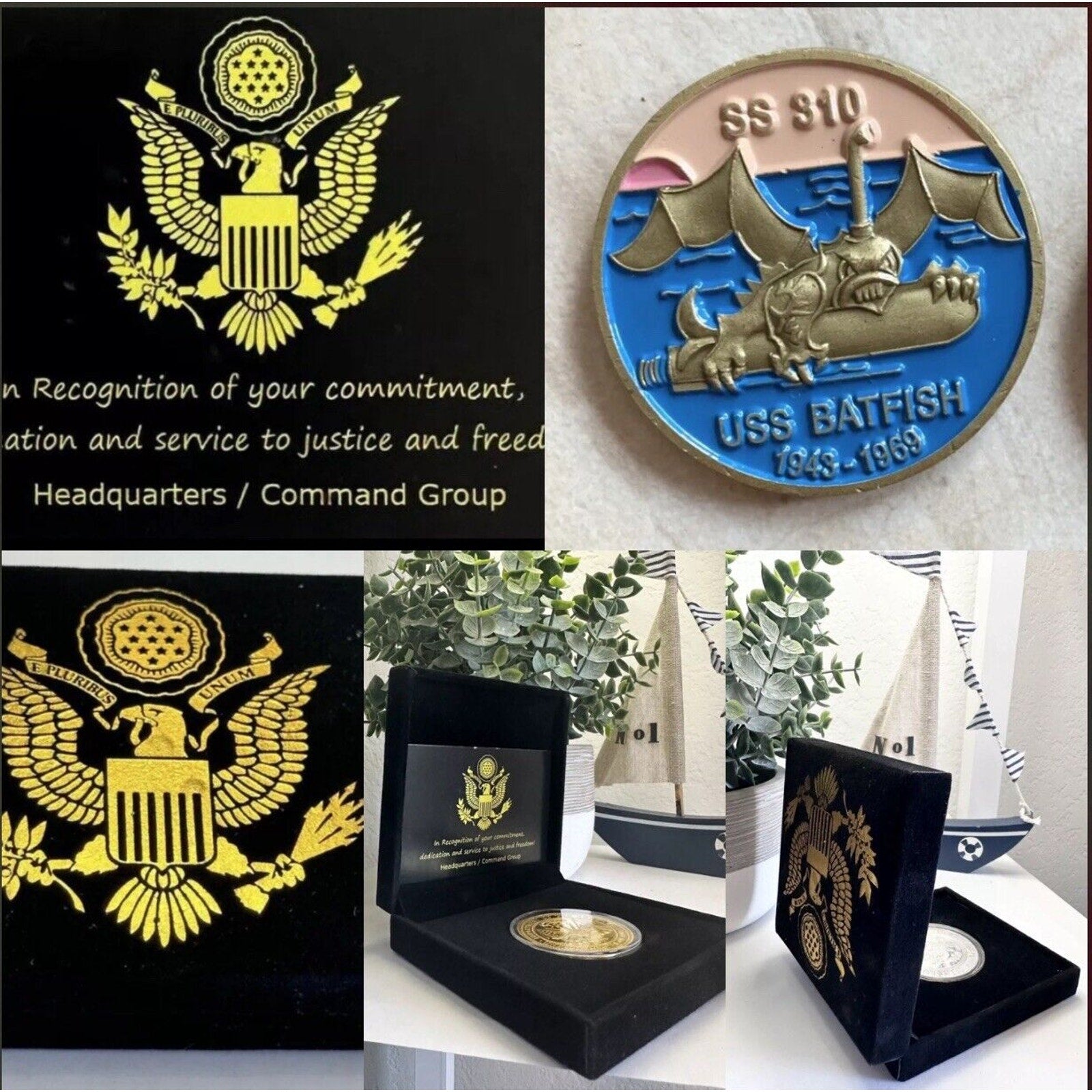 Rare USS Batfish SS 310 Submarine Challenge Coin USN