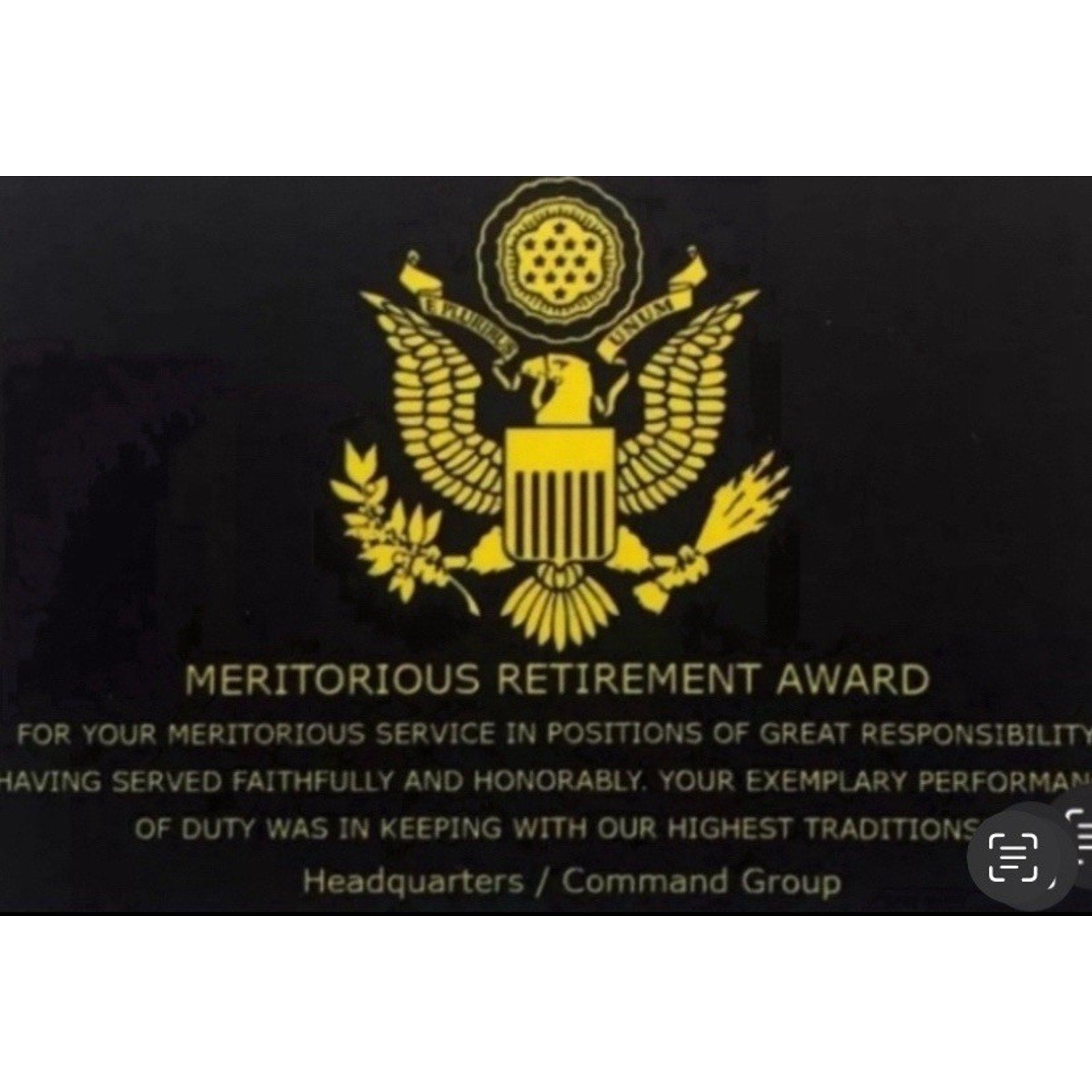 US MARINE CORPS MILITARY POLICE Challenge Coin With Retirement Award