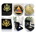 US ARMY 1st ARMORED DIVISION "Hell On Wheels" Challenge Coin With Velvet Case
