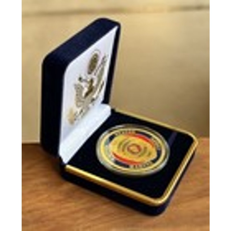 Department of Energy (DOE) Challenge Coin With Blue Velvet Case. Fast Shipping!