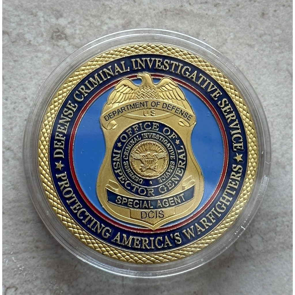 Defense Criminal Investigative Service Challenge Coin w/ Retirement Award