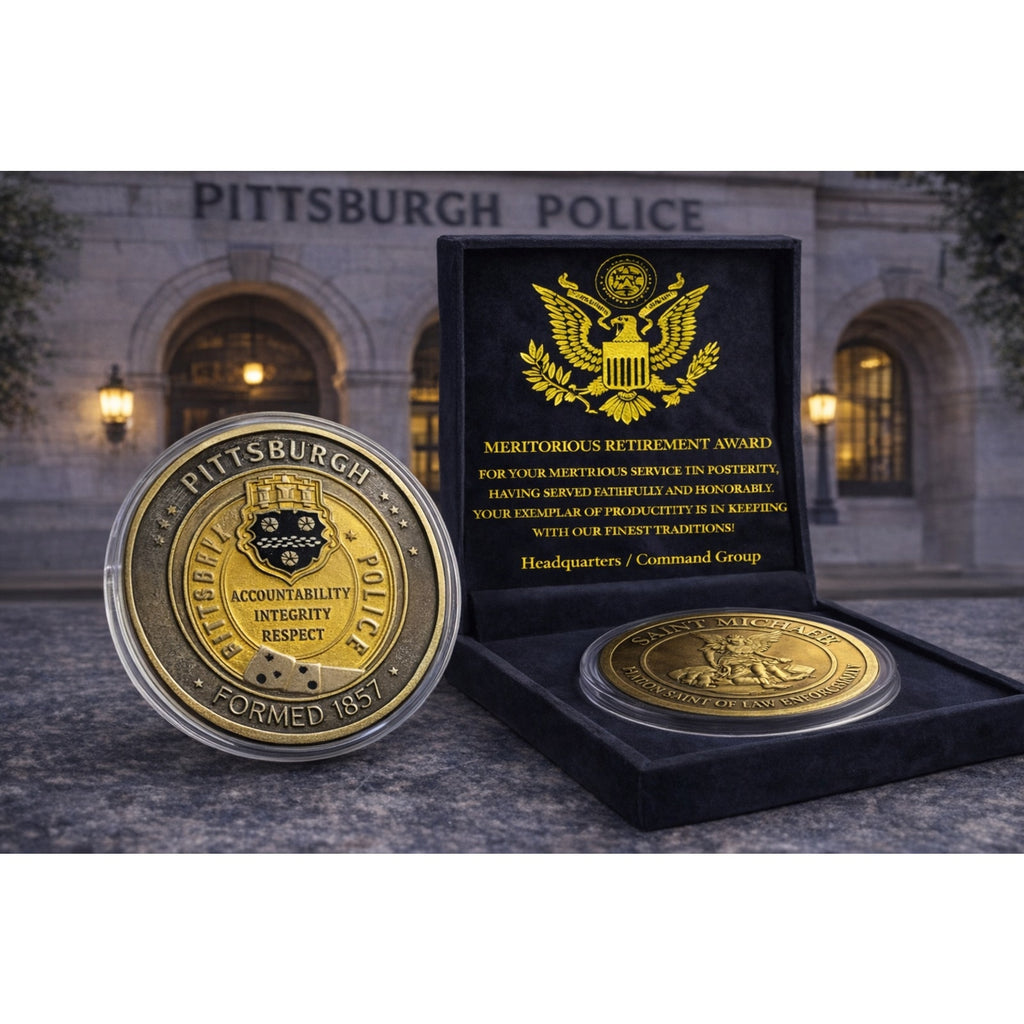 Pittsburgh Accountability Integrity Respect Saint Michael w/ Retirement Award