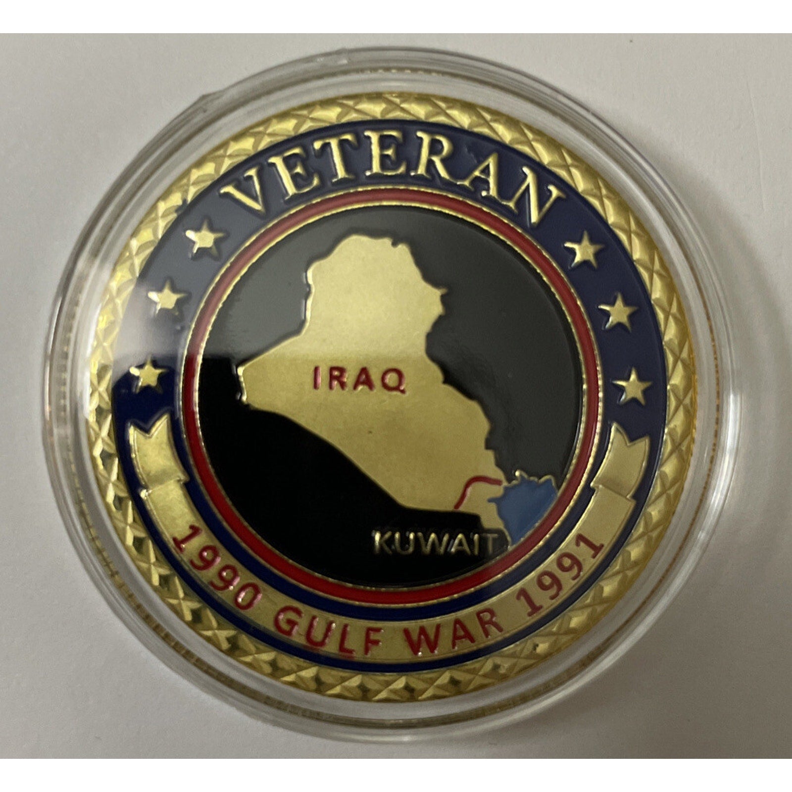 5 PCs LOT Gulf War IRSQ Veteran Challenge - Proud Veteran 1990-1991