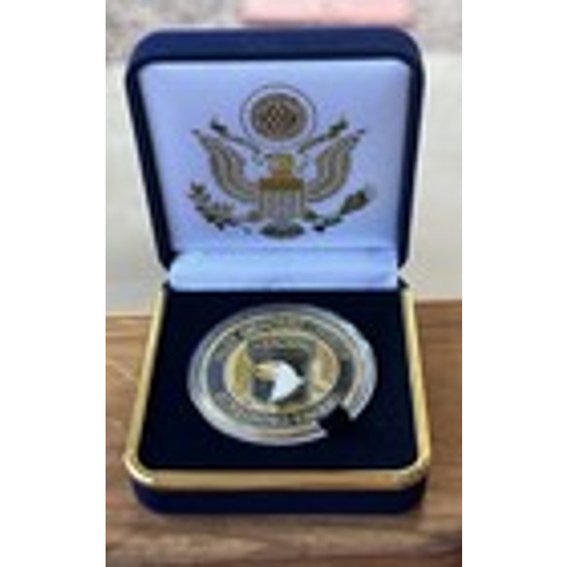 Department of Energy (DOE) Challenge Coin With Blue Velvet Case. Fast Shipping!