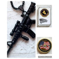 2pcs U.S. Military IRAQ VETERAN Challenge Coin (1990 Gulf War 1990) And Dog Tag