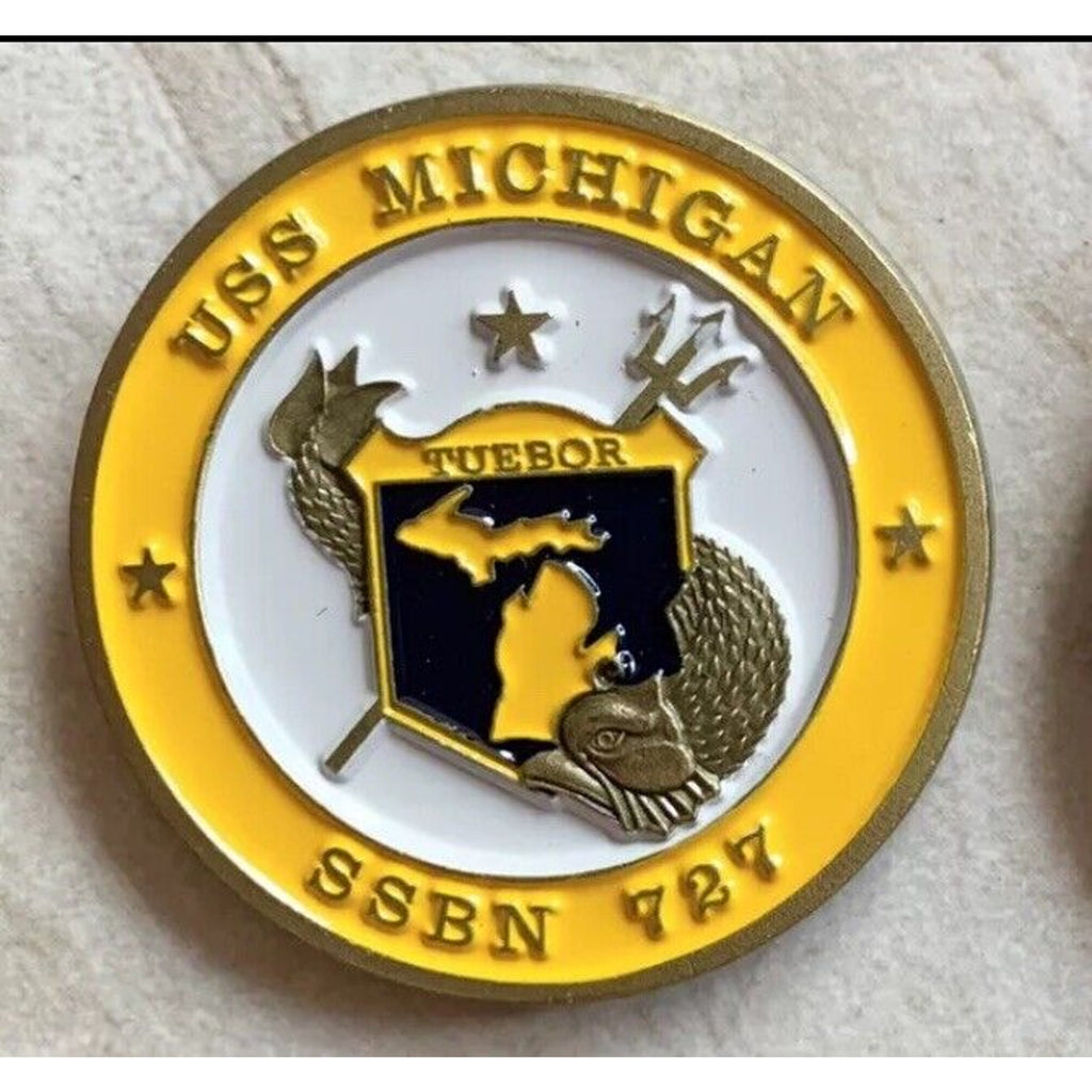 Rare USS Michigan SSBN 727 Submarine Challenge Coin USN