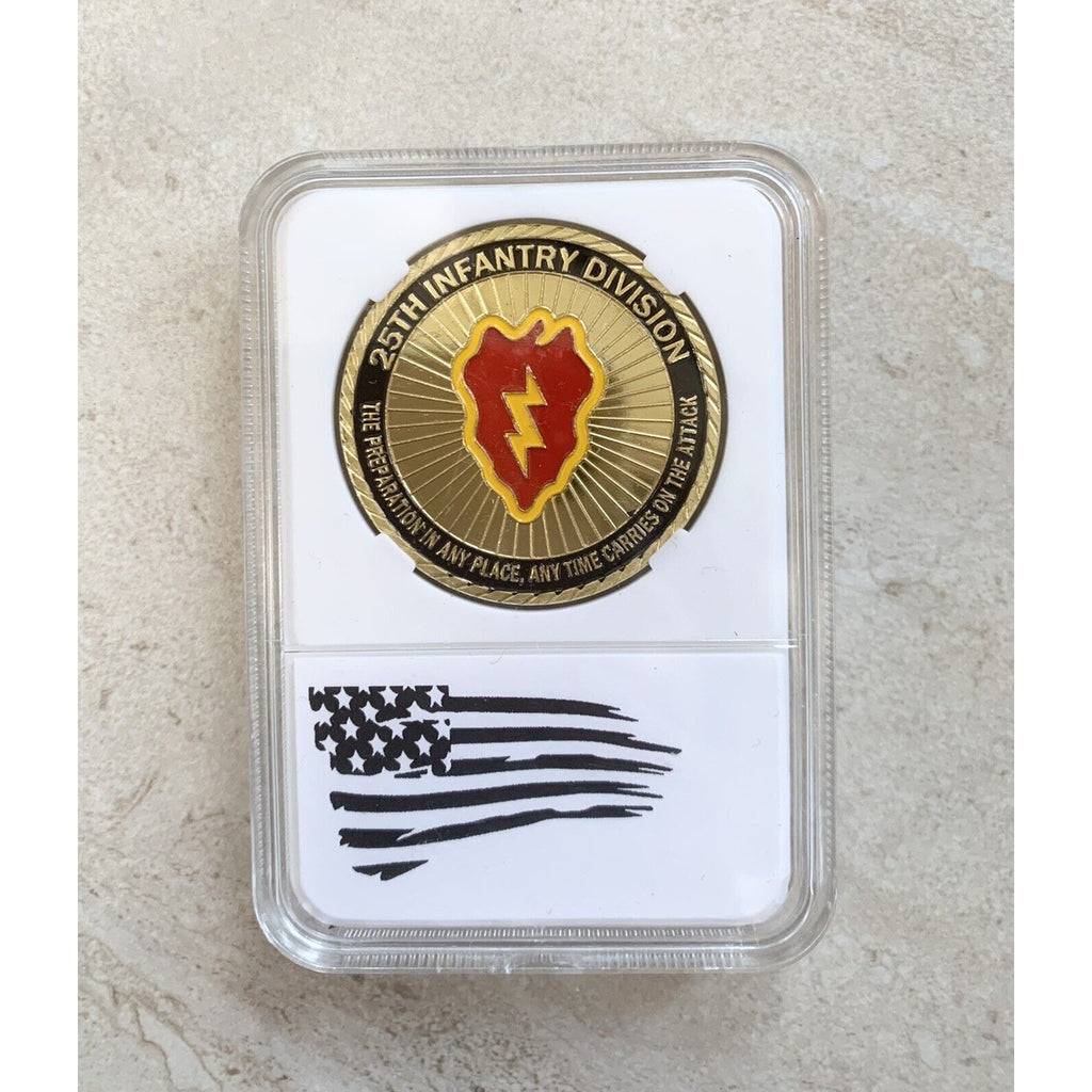25th Infantry Division Challenge Coin 25 ID USA Fast Shipping, Come With Case