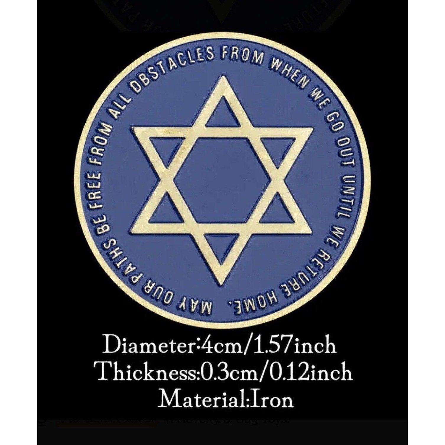 Star Of David Warrior Spirit Jewish Chi Luck Carry With You Challenge Coin