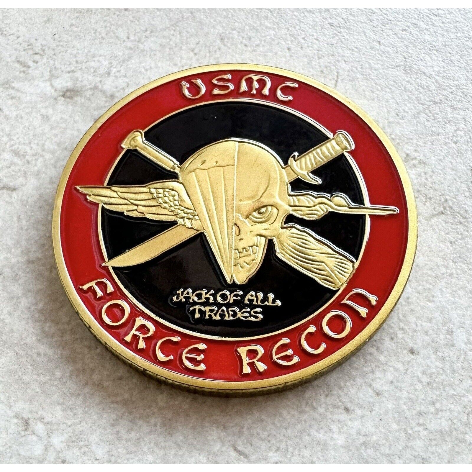 NEW USMC U.S. Marine Corps Force Recon Challenge Coin USMC Official LIC 23125