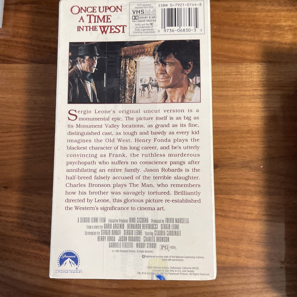 Sealed brand New Once Upon a Time in the West (VHS, 1997, 2-Tape Set)