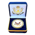 Nuclear Regulatory Commission Challenge Coin With Blue Velvet Case.