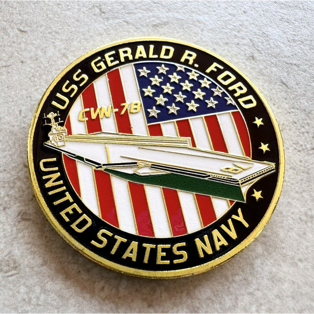 US NAVY - USS Gerald R. Ford CV-78 Challenge Coin