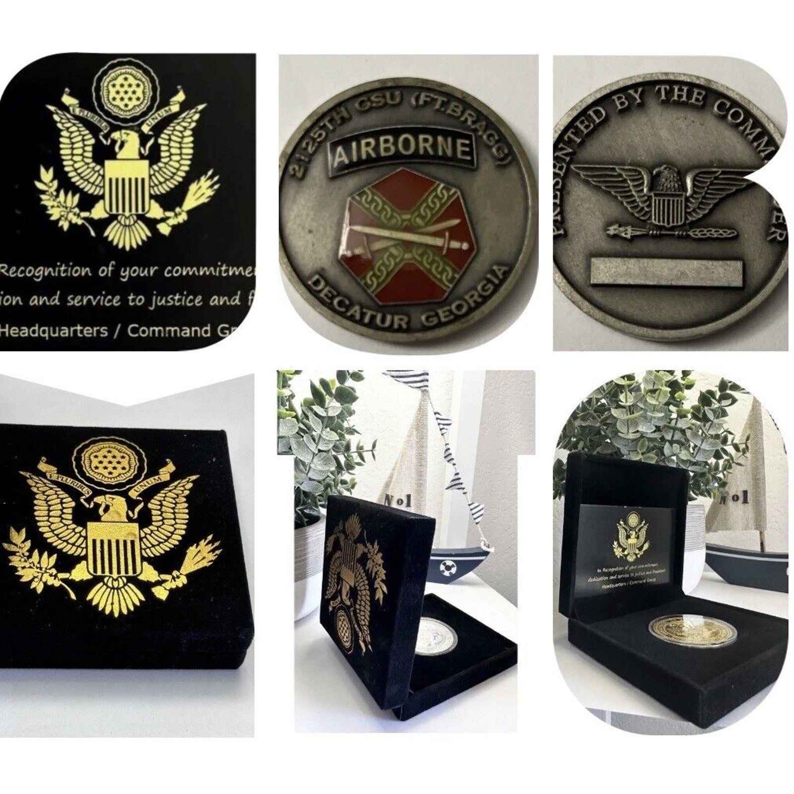 Rare US Army 2-125th GSU AIRBORNE (Ft. Bragg) Decatur Georgia Coin USA - army