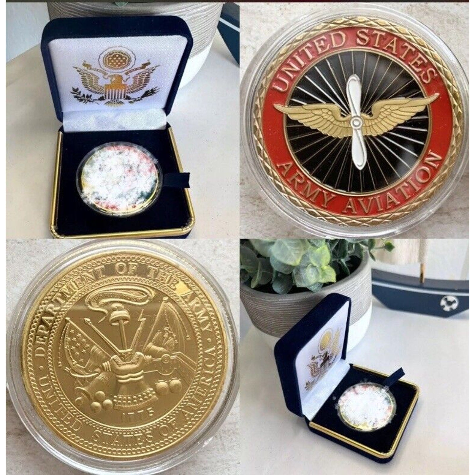 United States Military Army Aviation Combat Branch President Gift Box Coin
