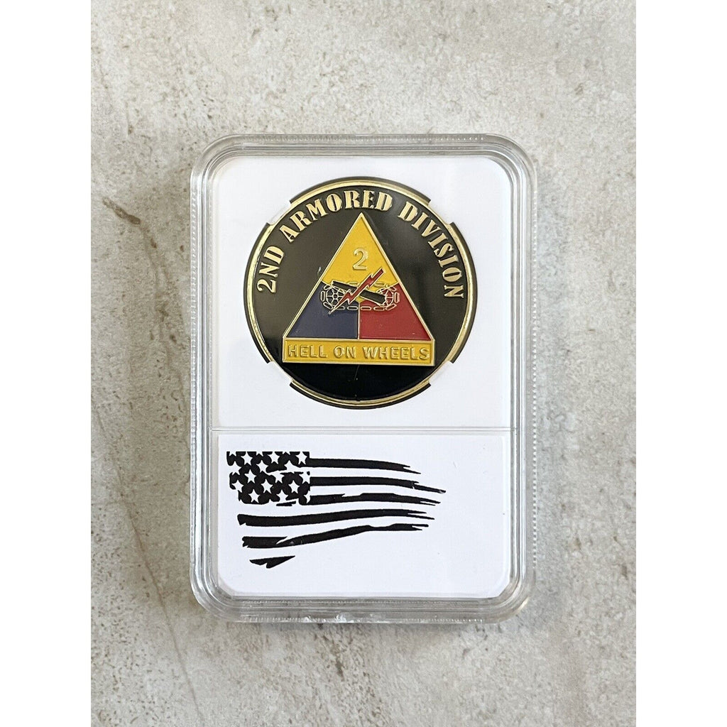 US ARMY 2nd ARMORED DIVISION "Hell On Wheels" Challenge Coin