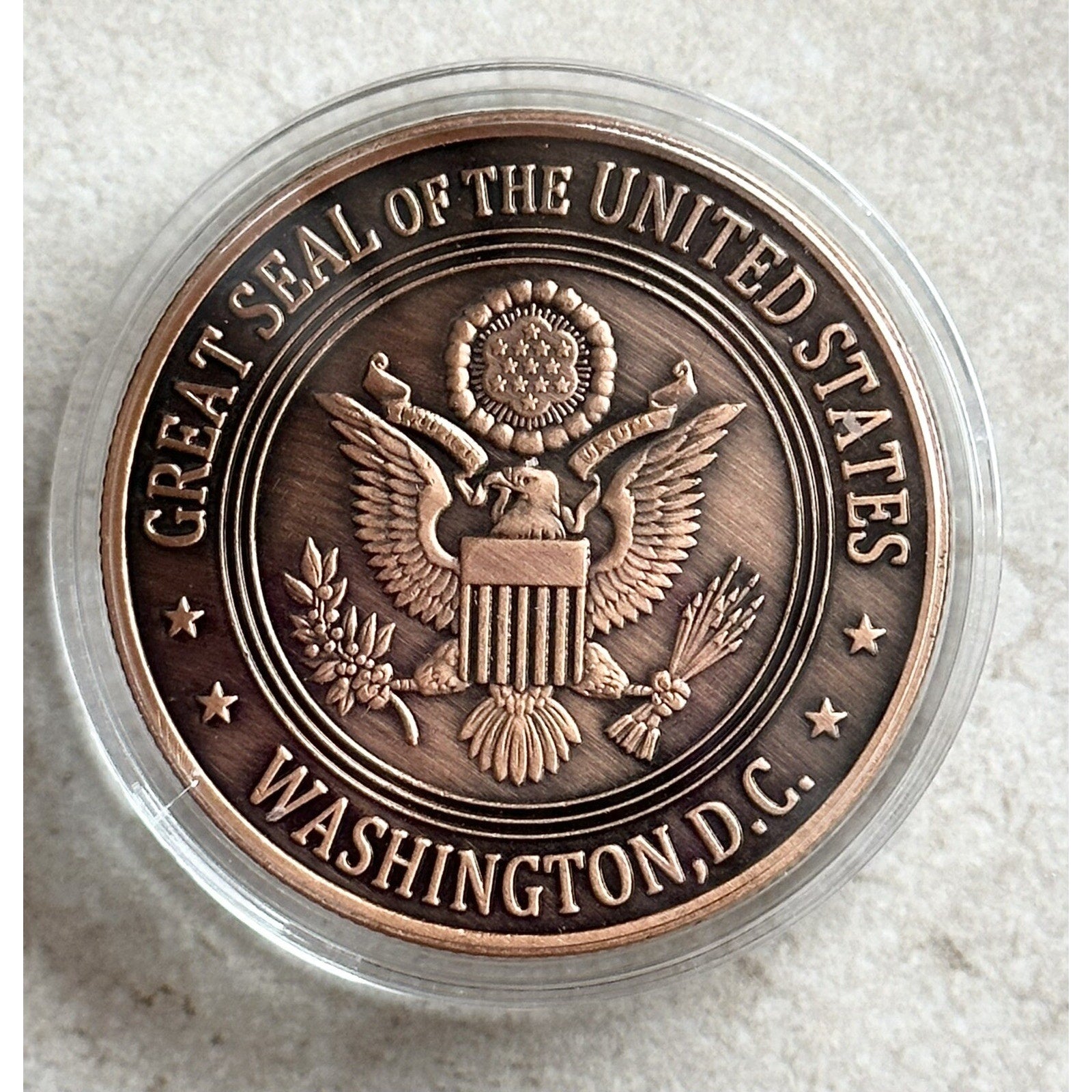 US Department Of Home land Security Challenge Coin With Retirement Award
