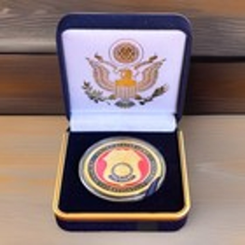 Department of Energy (DOE) Challenge Coin With Blue Velvet Case. Fast Shipping!