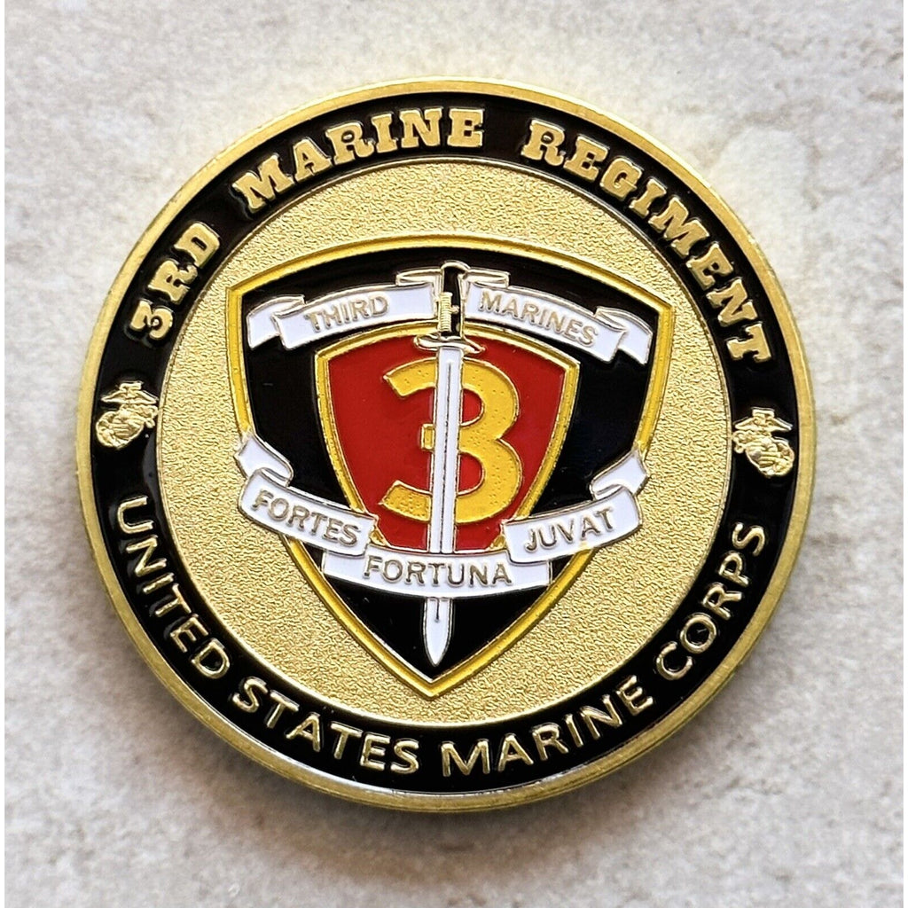 US MARINE CORPS - 3rd MARINE REGIMENT USMC Challenge Coin With Special Case