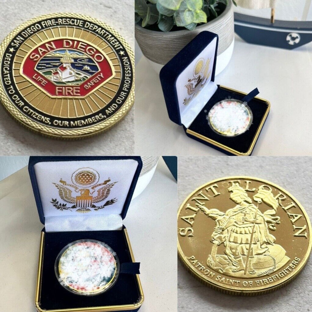 SAN DIEGO FIRE RESCUE DEPT Challenge Coin SDFD California USA With Case
