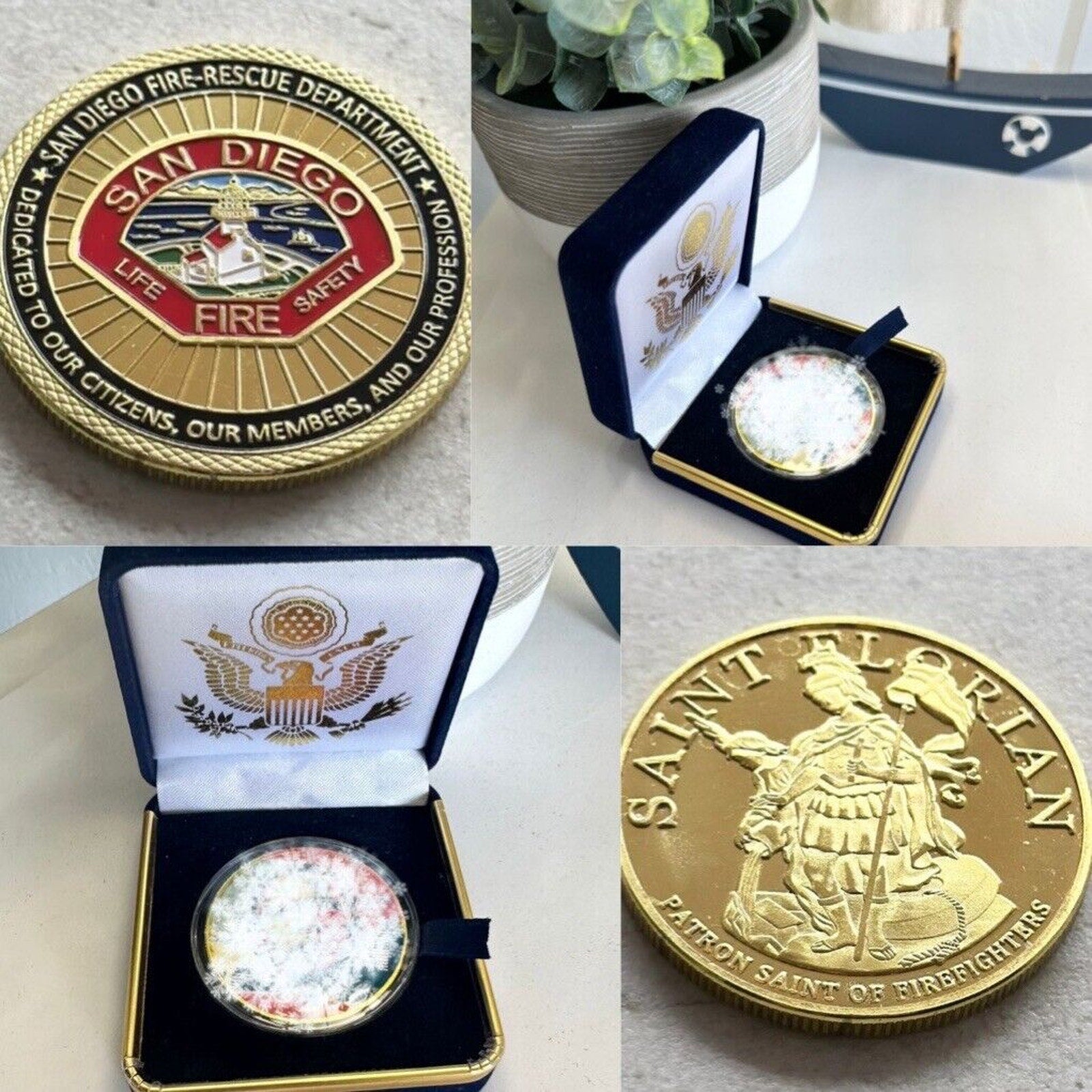 SAN DIEGO FIRE RESCUE DEPT Challenge Coin SDFD California USA With Case