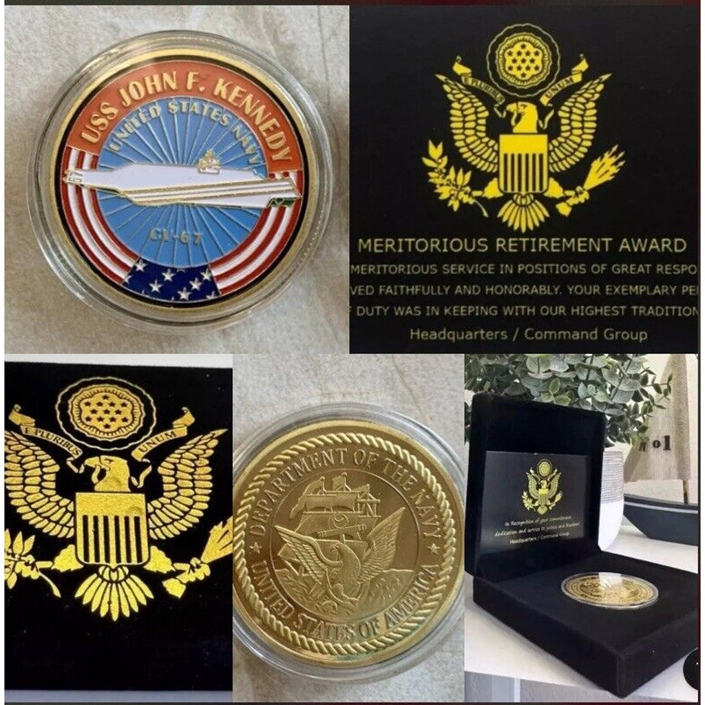 USS JOHN F. KENNEDY CV-67 Challenge Coin USN-US NAVY 40mm New Retirement Award