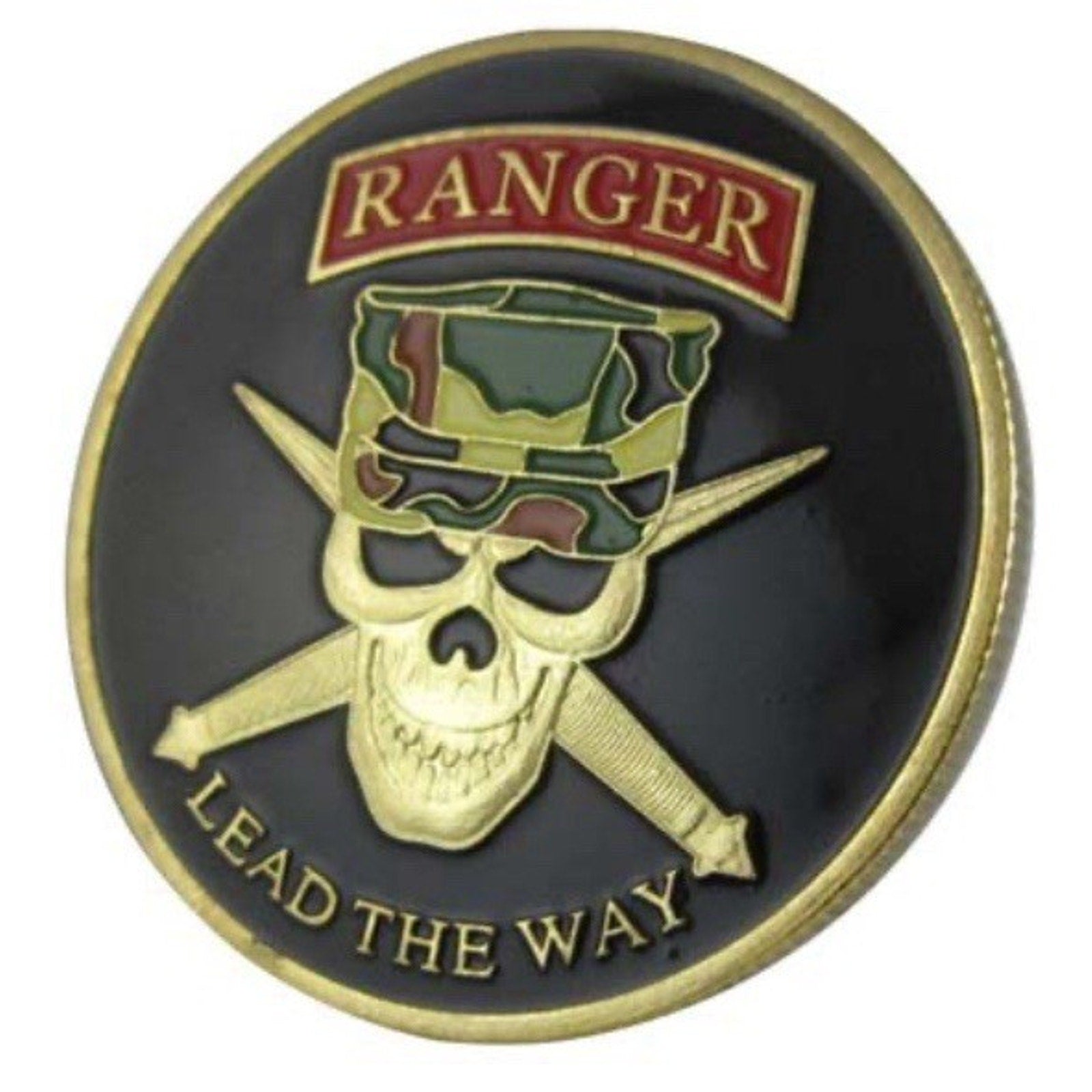 2pcs Army Rank 2LT 2nd O-2 And Ranger Coin