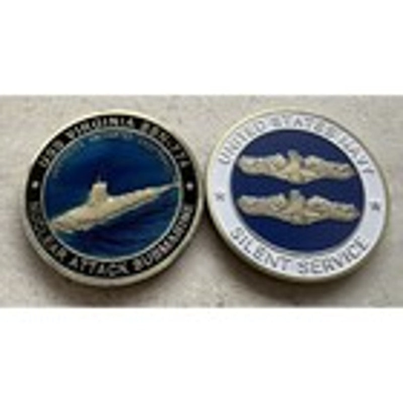 U S Navy USS VIRGINIA SSN 774 NUCLEAR ATTACK SUBMARINE Silent Service W Case.