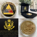 US ARMY 2nd ARMORED DIVISION "Hell On Wheels" Coin W/ Retirement Award