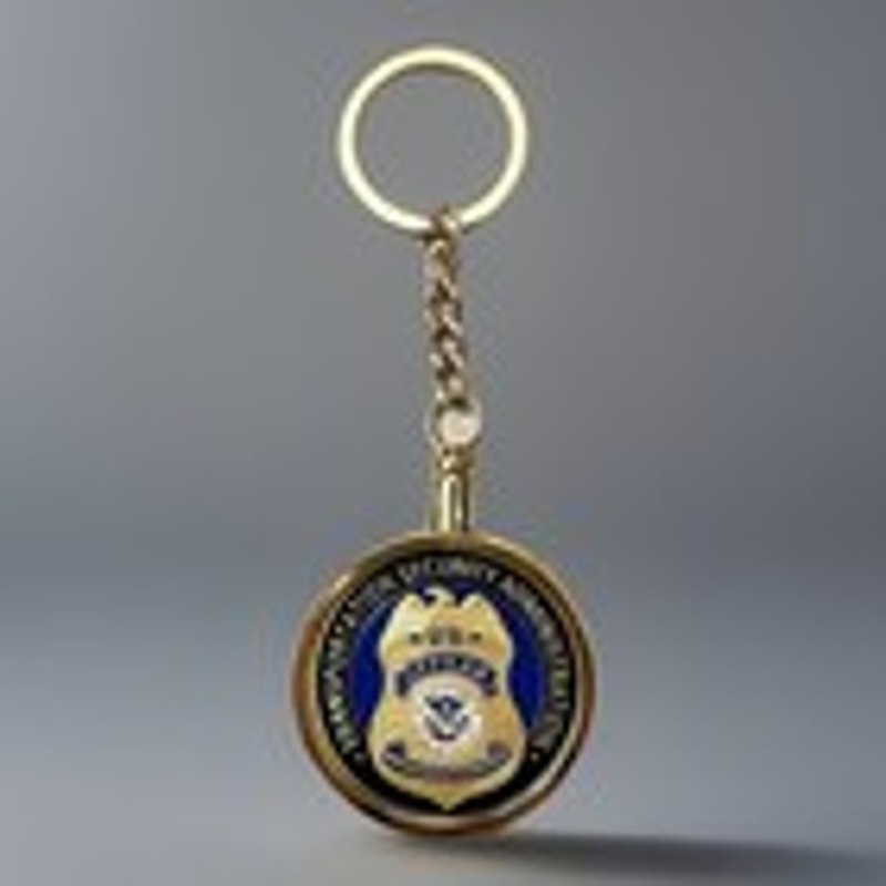 TRANSPORTATION SECURITY ADMINISTRATION (TSA) CHALLENGE COIN KEYCHAIN