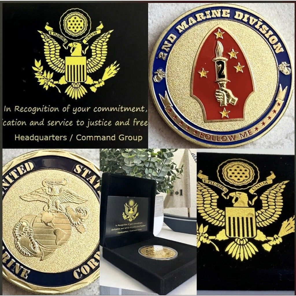 US MARINE CORPS - 2nd MARINE DIVISION Challenge Coin USA