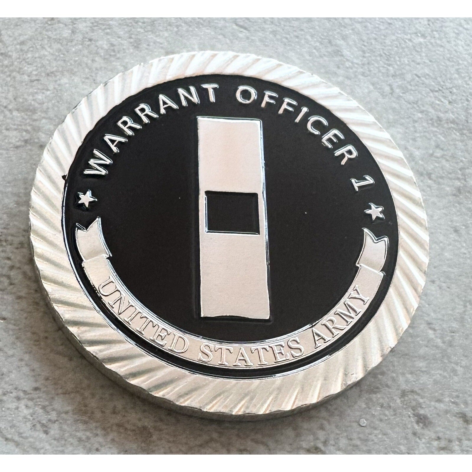 UNITED STATES ARMY WARRANT OFFICER 1 CHALLENGE COIN w/ Achievement Award