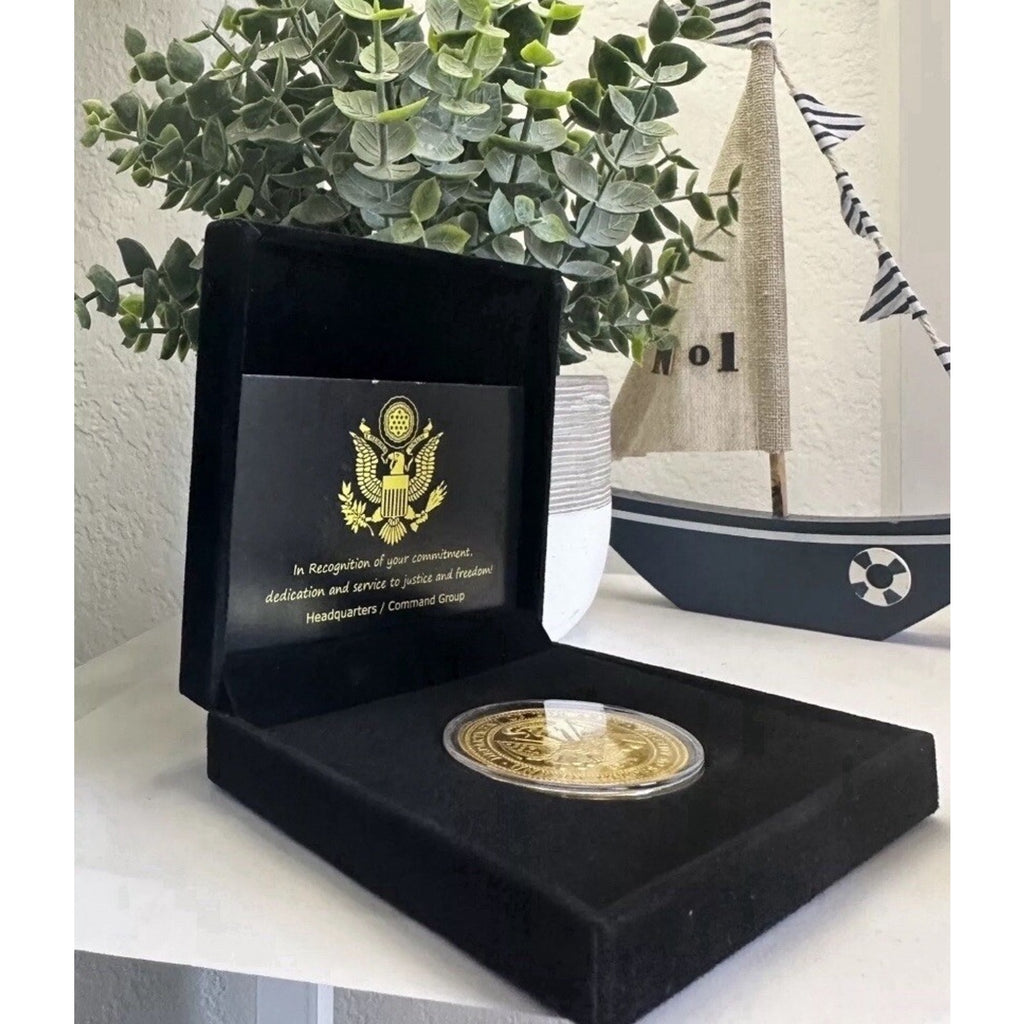 U S NAVAL CRIMINAL INVESTIGATIVE SERVICE Coin With Retirement Award