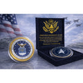 US SPACE FORCE DEPARTMENT OF THE AIR FORCE CHALLENGE COIN w/ Retirement Award