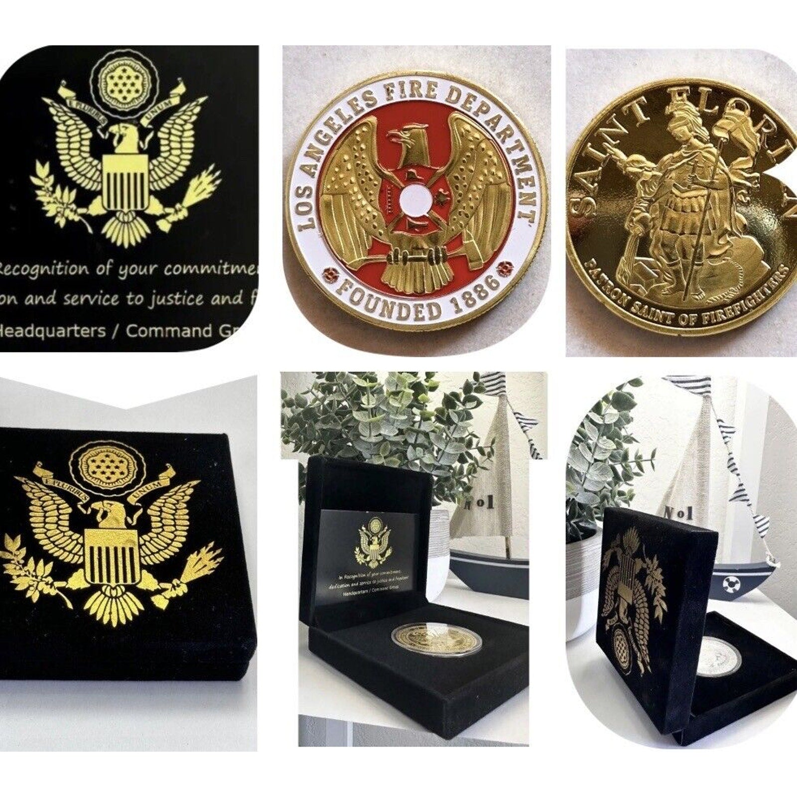 CITY OF LOS ANGELES Fire Dept. Challenge Coin USA